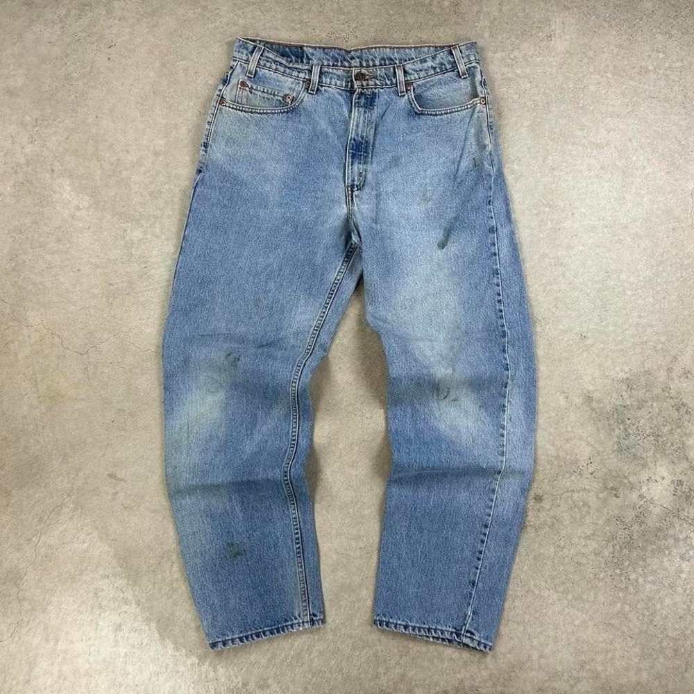 Vintage 90s Levis 550 Jeans Size 36x32 Blue Light Denim Relaxed Fit Straight Leg